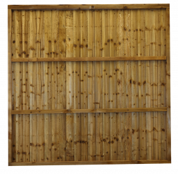 6'x4' Featheredge Panel Fully Framed - Dark Brown
