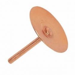 Pack Of 100 Copper Disc Rivets 20mm